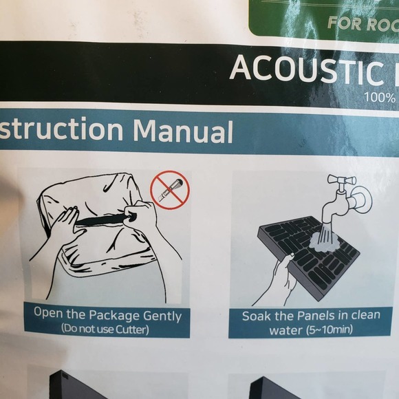 Foroomaco Acoustic Foam Panels Pack of 12 Sound Proofing Panels NIB Sealed - Picture 5 of 9